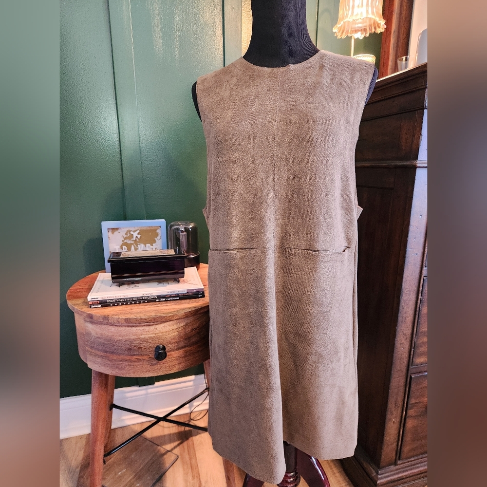 Zara Brown Sleeveless Dress